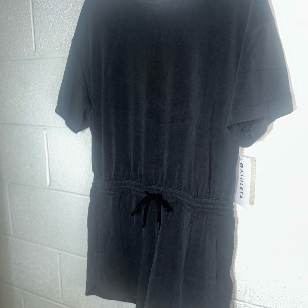 NWT Athleta Seasoft Romper - Med - Black